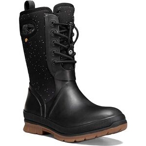Bogs Black with Brown Sole Women's Winter Rain Boot